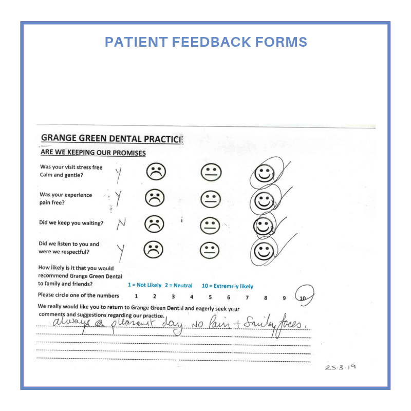 Patient Reviews at Grange Green Dental Practice in Billericay